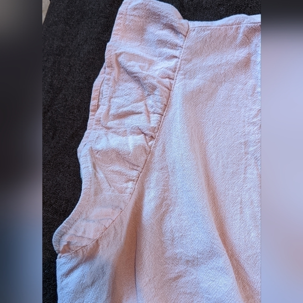 Fancyinn Pink Ruffled Crop Top Medium - Picture 5 of 6